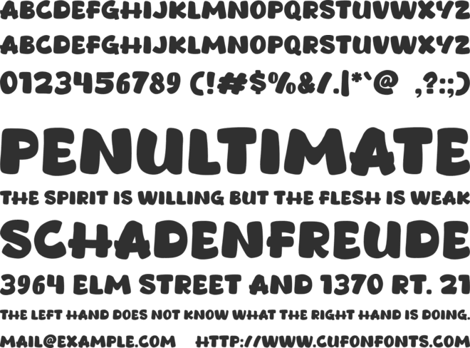 Cakeroll font preview