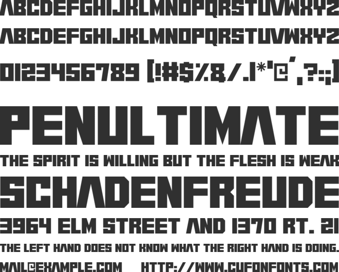 Space Androids font preview