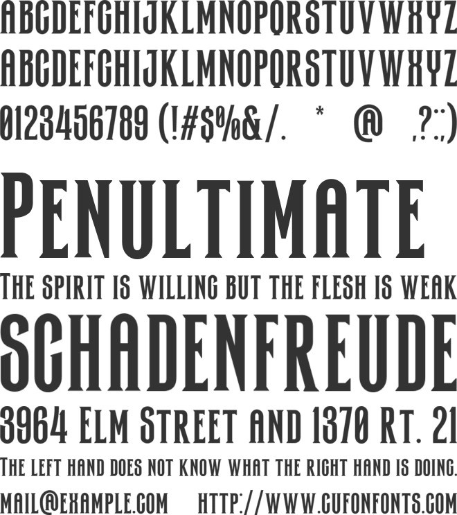 Power of Dragon font preview