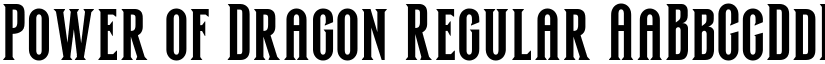 Power of Dragon Regular font