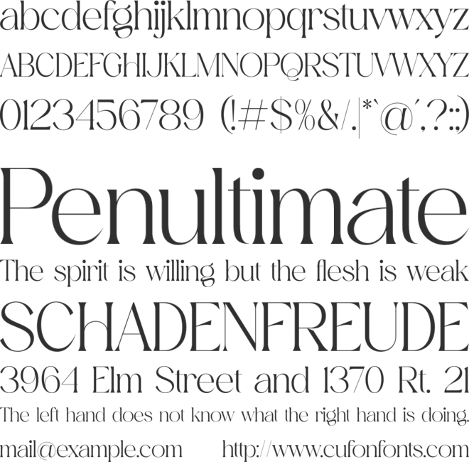 Aurora Magnollia Serif font preview