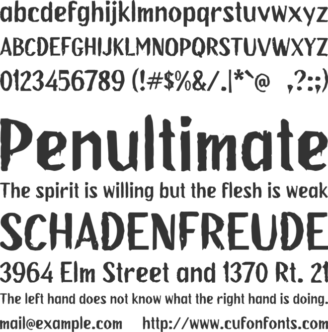 j Jacky Rocky font preview