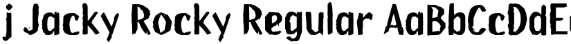 j Jacky Rocky Regular font