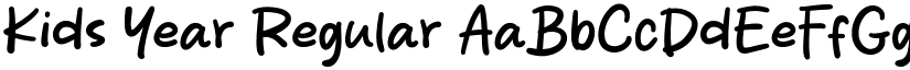 Kids Year Regular font