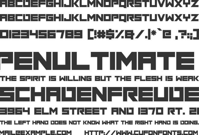 Mechanoid Warrior font preview