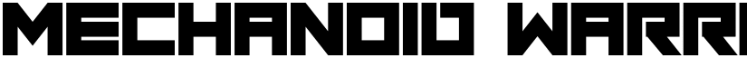 Mechanoid Warrior Regular font