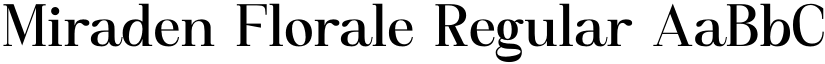 Miraden Florale Regular font