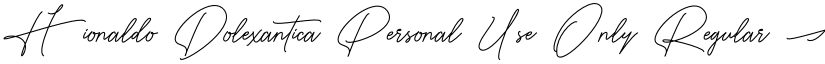 Hionaldo Dolexantica Personal Use Only Regular font