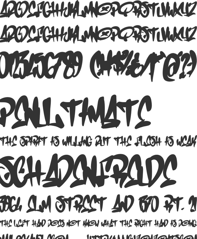 Coolgank Graffiti font preview