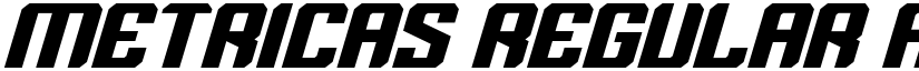 Metricas Regular font