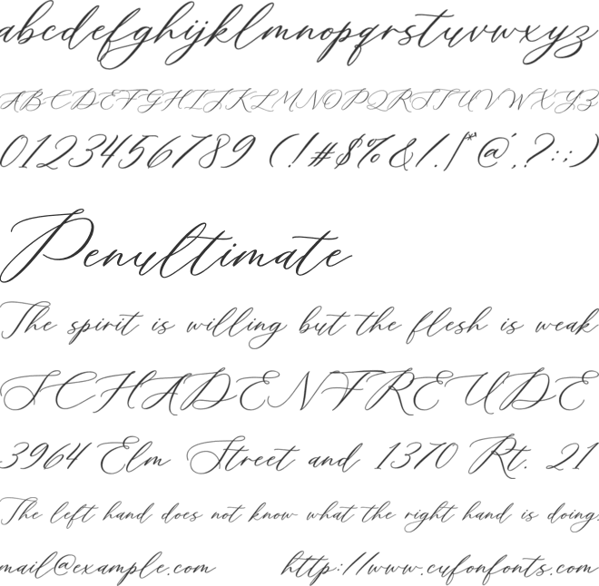 Meldyte font preview