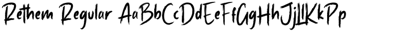Rethem Regular font
