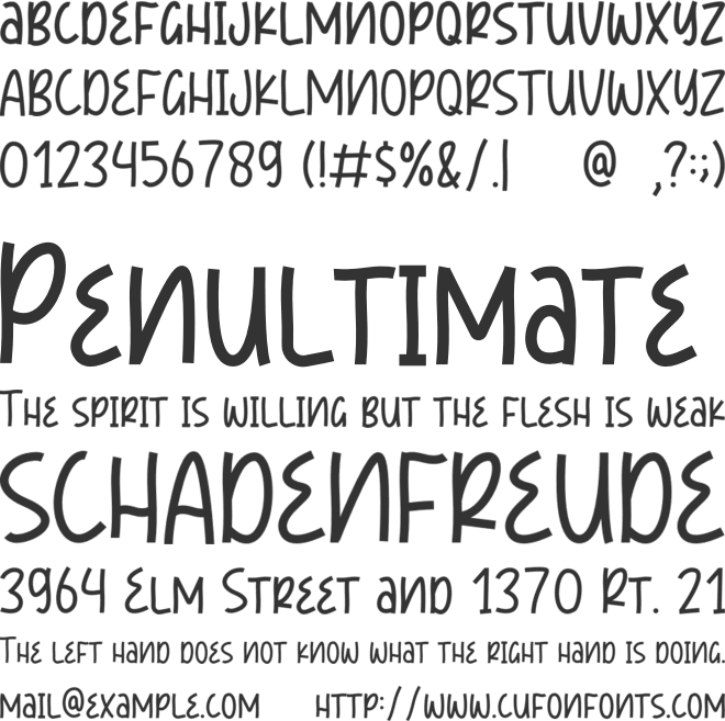 Magic Rookie font preview