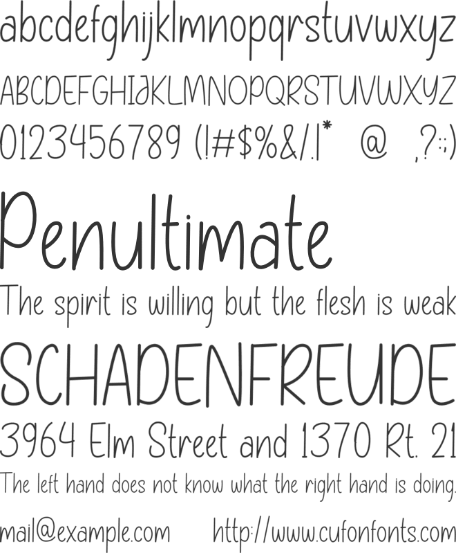 Brenda Home font preview