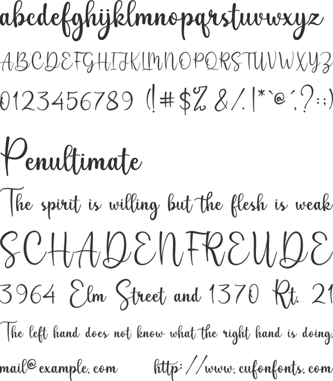 Soltera font preview