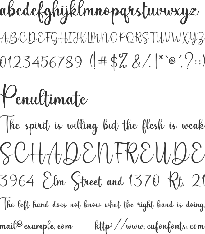 Soltera font preview