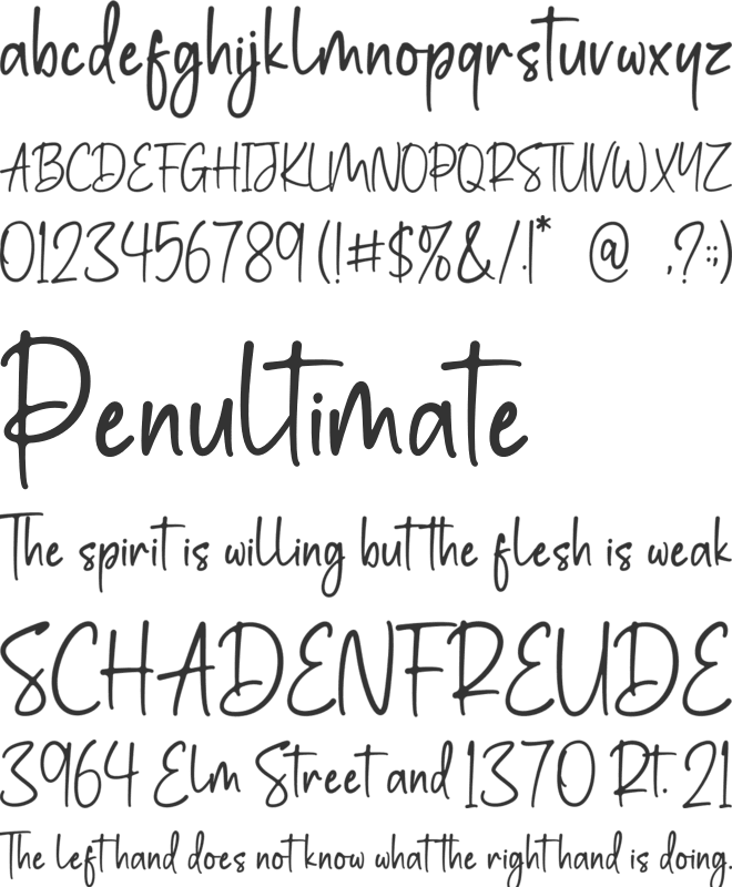 Alensia font preview