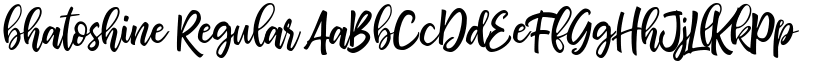 bhatoshine Regular font