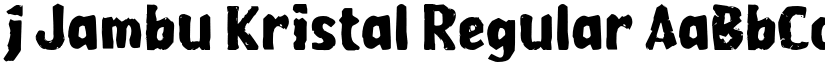 j Jambu Kristal Regular font