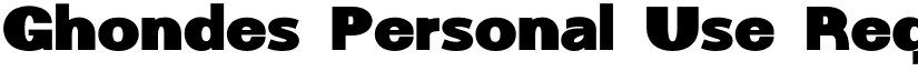 Ghondes Personal Use Regular font