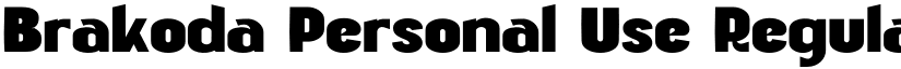 Brakoda Personal Use Regular font