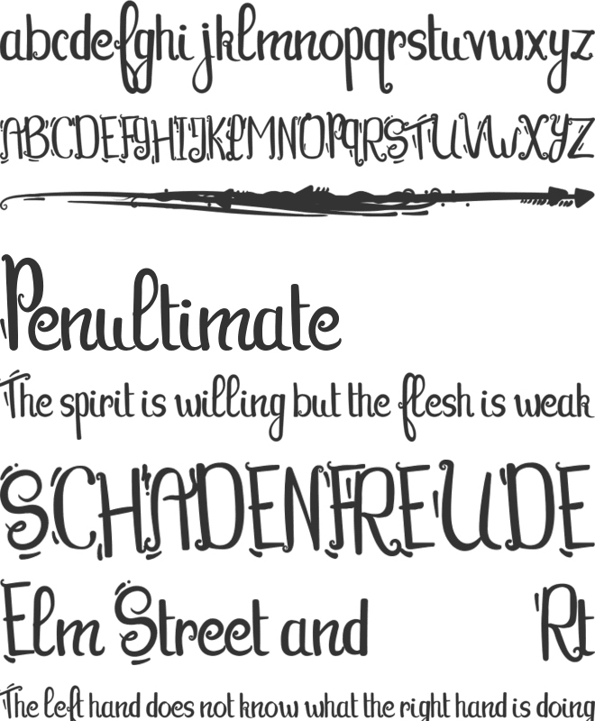 Tequila Sunset font preview