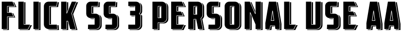 Flick SS 3 Personal Use font