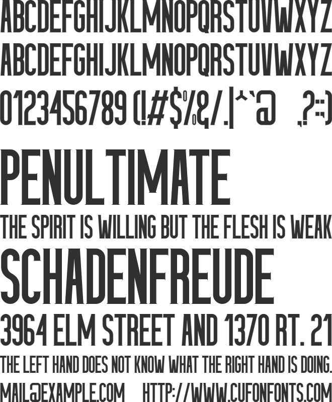 HUITSIDE font preview