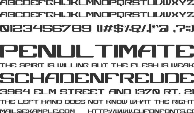 Airwars font preview