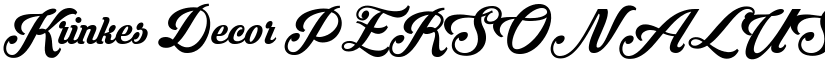 Krinkes Decor PERSONAL USE font