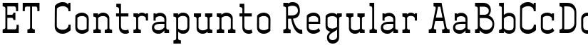 ET_Contrapunto Regular font