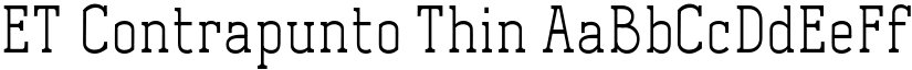 ET_Contrapunto Thin font