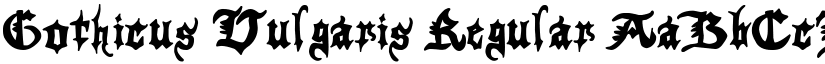 Gothicus Vulgaris Regular font