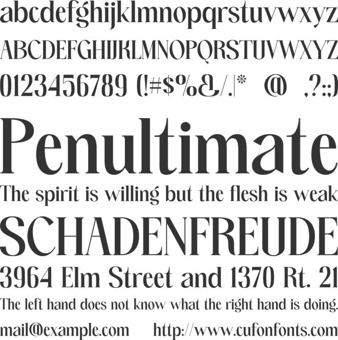 Relington font preview