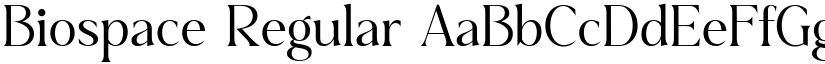 Biospace Regular font