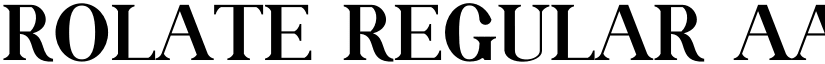 ROLATE Regular font