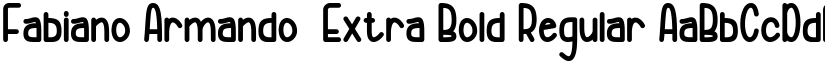 Fabiano Armando  Extra Bold Regular font