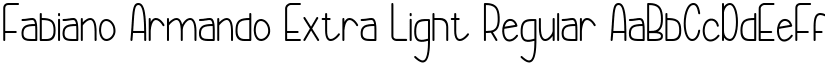 Fabiano Armando Extra Light Regular font