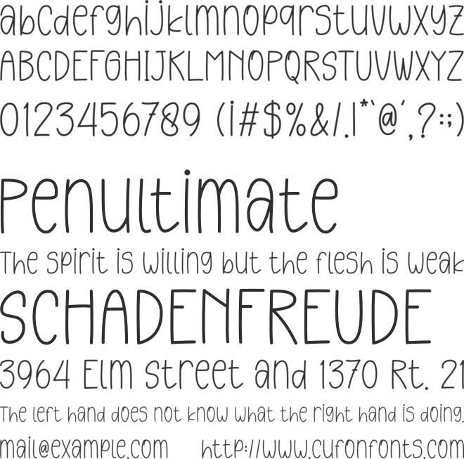 Home Kitchen font preview