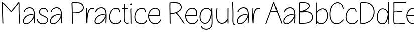 Masa Practice Regular font