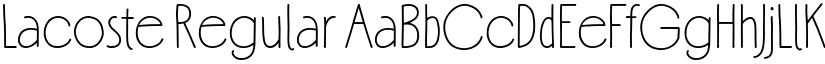 Lacoste Regular font