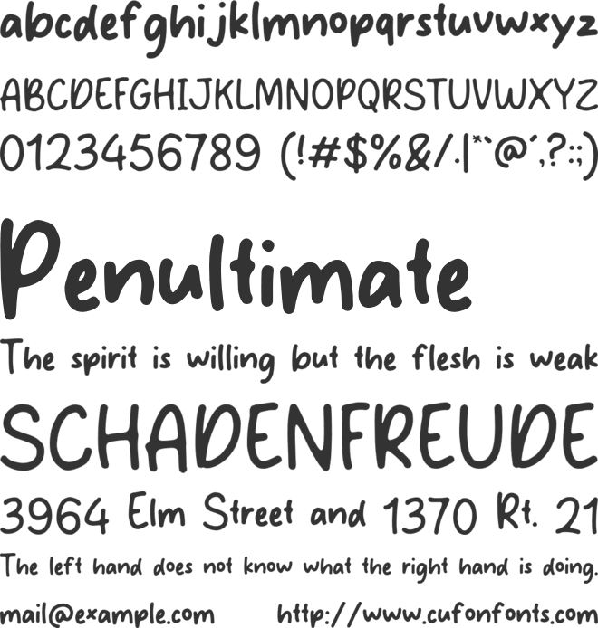 Hand of Jun font preview