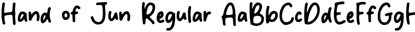 Hand of Jun Regular font