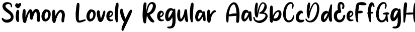 Simon Lovely Regular font