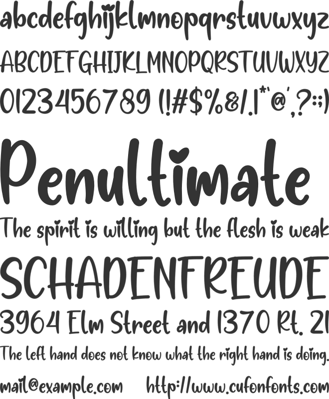 Kids Zona font preview