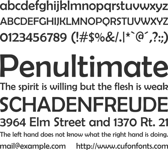 Berlin Sans FB font preview