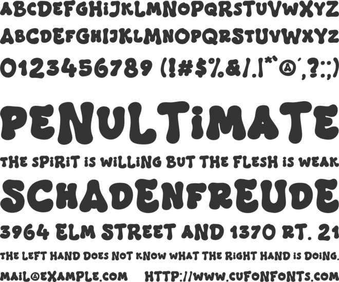 Masa Groovy font preview