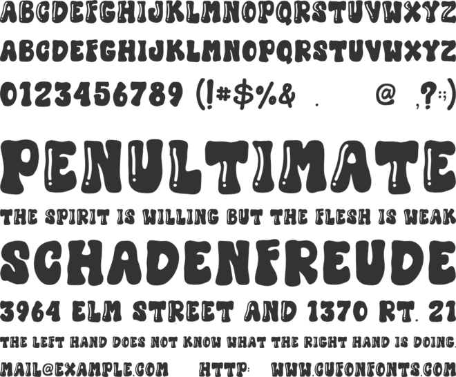 Black Hulk font preview