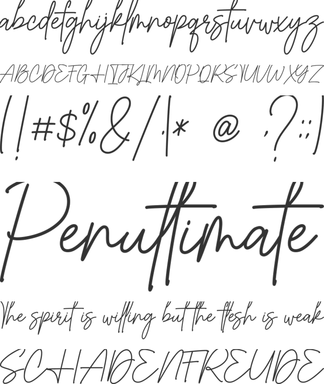 Rockline font preview