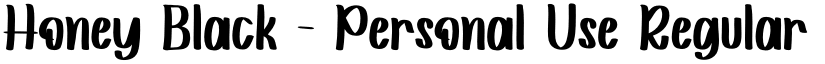 Honey Black - Personal Use Regular font